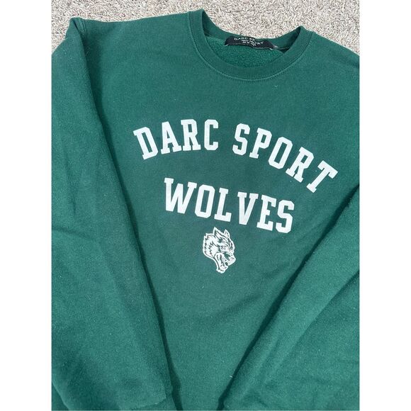 Darc Sport Pullover Crewneck Sweatshirt Sweater Green Unisex S Gym Weightlifting - Picture 3 of 11